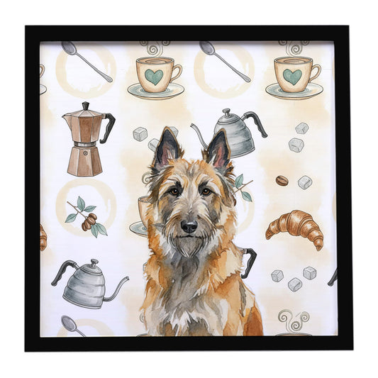 Buy this Belgian Laekenois Coffee Bar Framed Metal Print