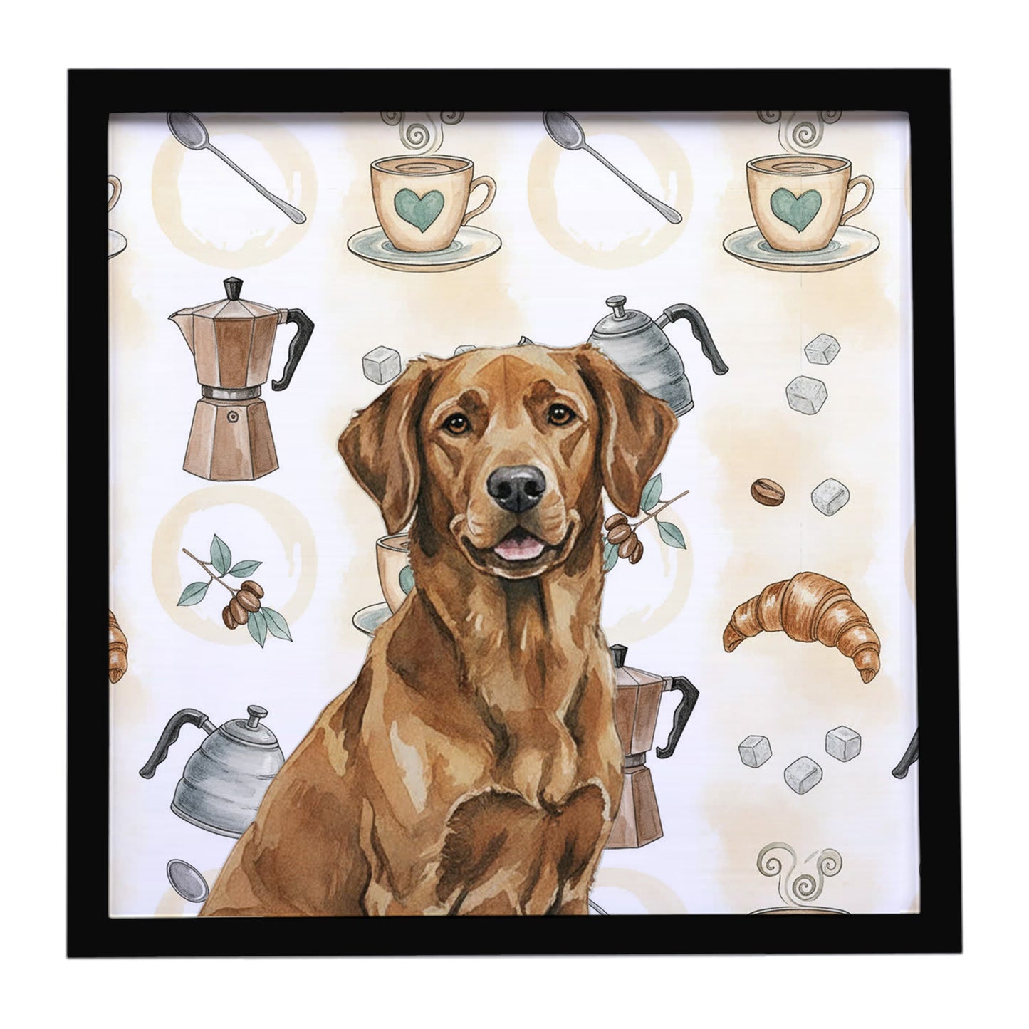 Buy this Chesapeake Bay Retriever Coffee Bar Framed Metal Print