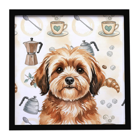 Buy this Sable Havanese Coffee Bar Framed Metal Print