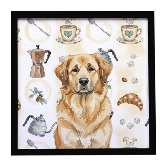 Buy this Sandy Leonberger Coffee Bar Framed Metal Print
