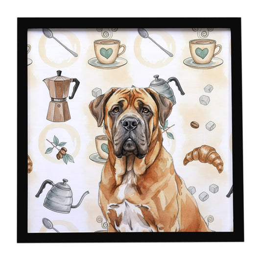 Buy this Neapolitan Mastiff Coffee Bar Framed Metal Print