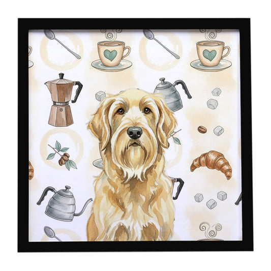 Buy this Wheaten and Tan Otterhound Coffee Bar Framed Metal Print
