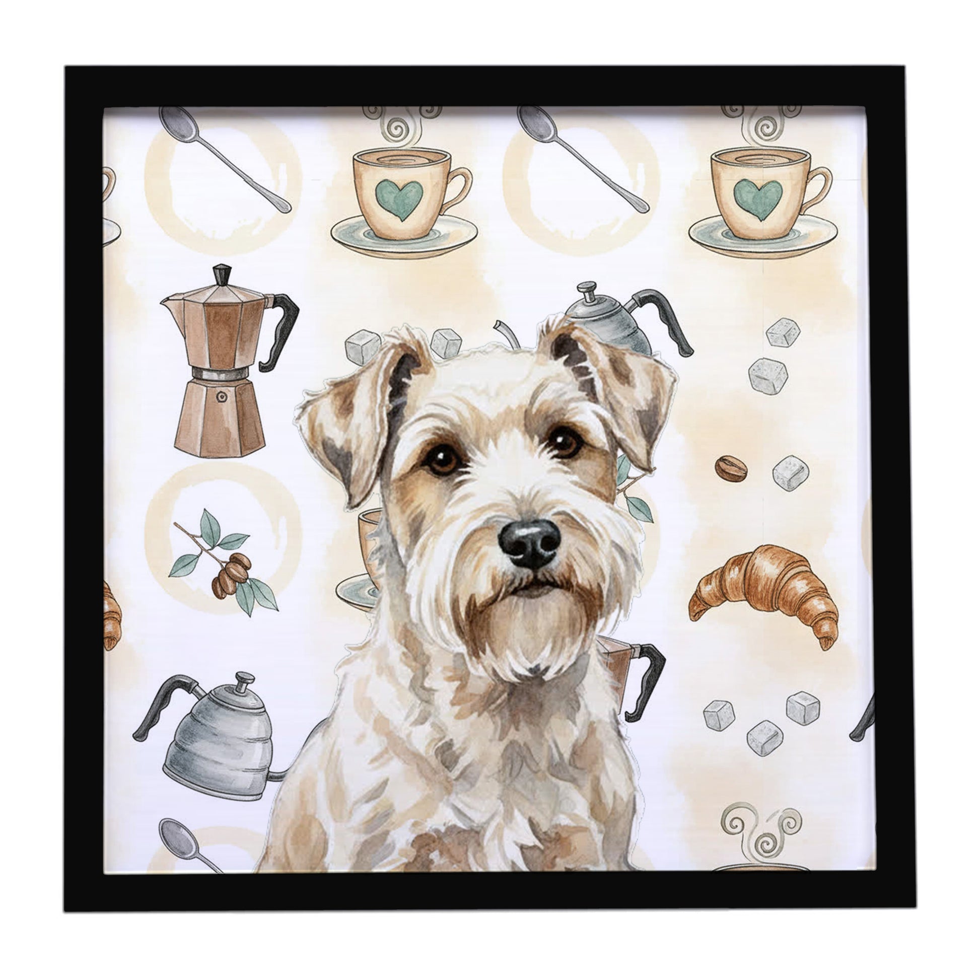 Buy this Sealyham Terrier Coffee Bar Framed Metal Print