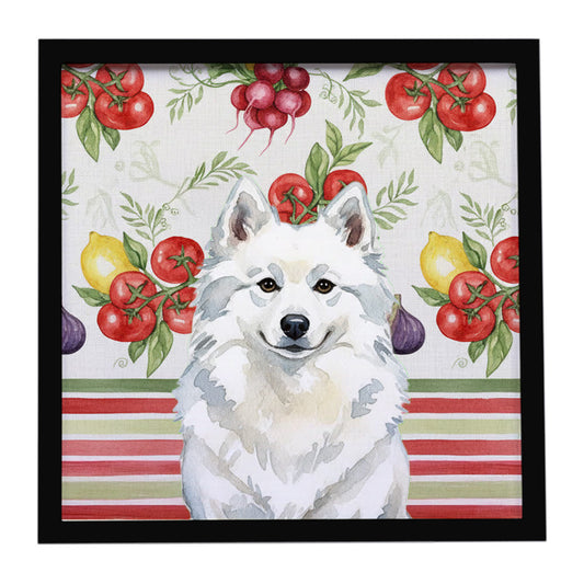 Buy this American Eskimo Vegetables Framed Metal Print