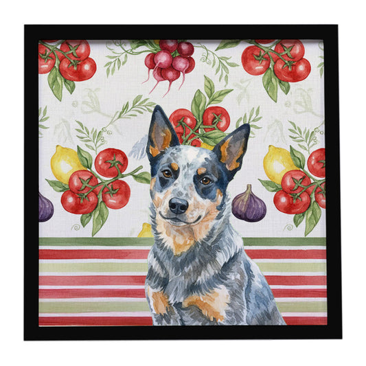 Buy this Blue Heeler Australian Cattle Dog Vegetables Framed Metal Print