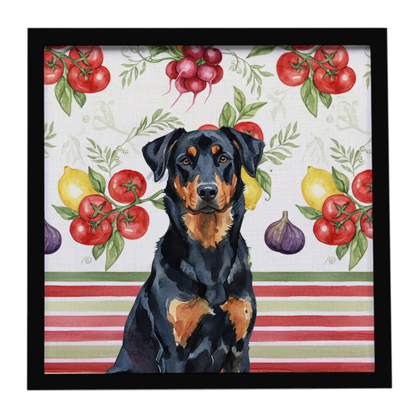 Buy this Beauceron Vegetables Framed Metal Print
