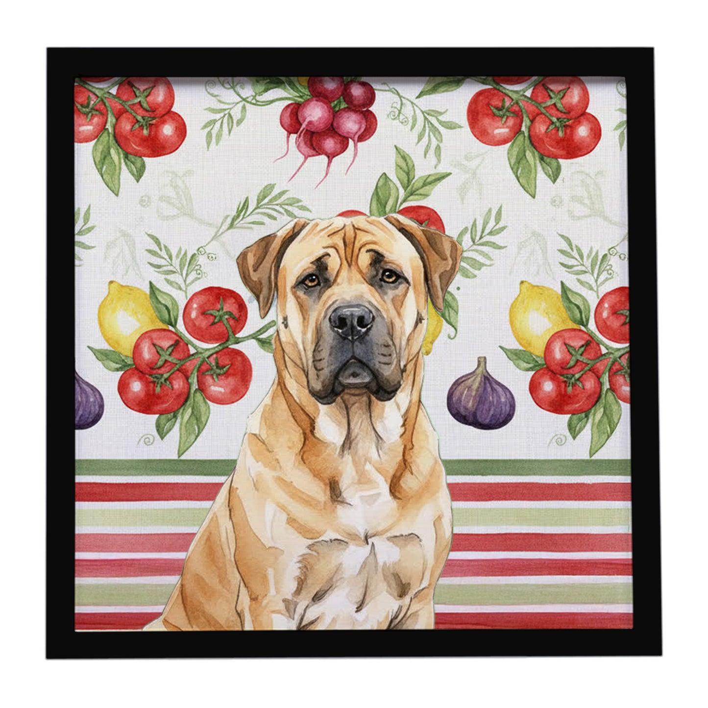 Buy this Fawn Boerboel Vegetables Framed Metal Print