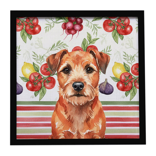 Buy this Red Border Terrier Vegetables Framed Metal Print