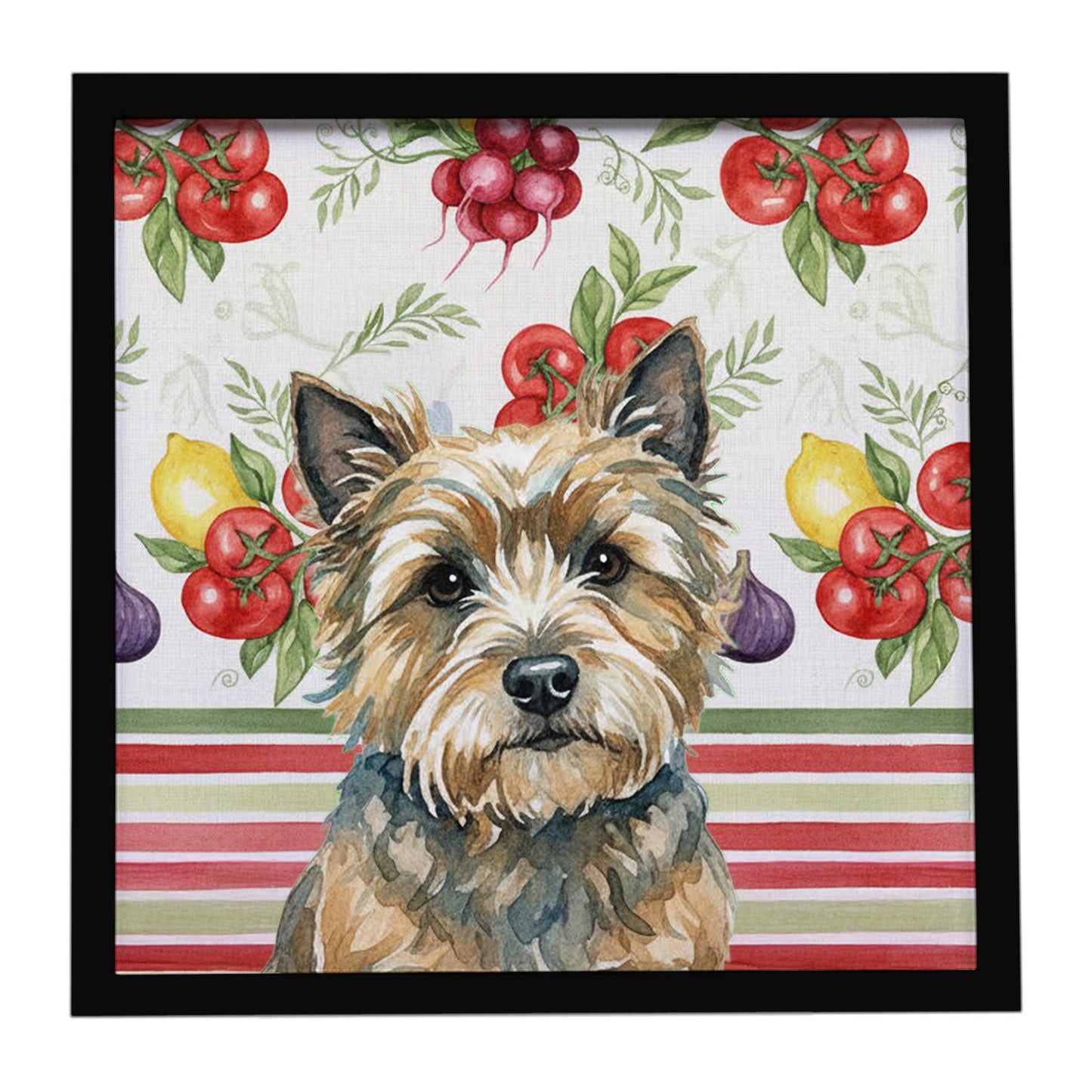 Buy this Cairn Terrier Vegetables Framed Metal Print