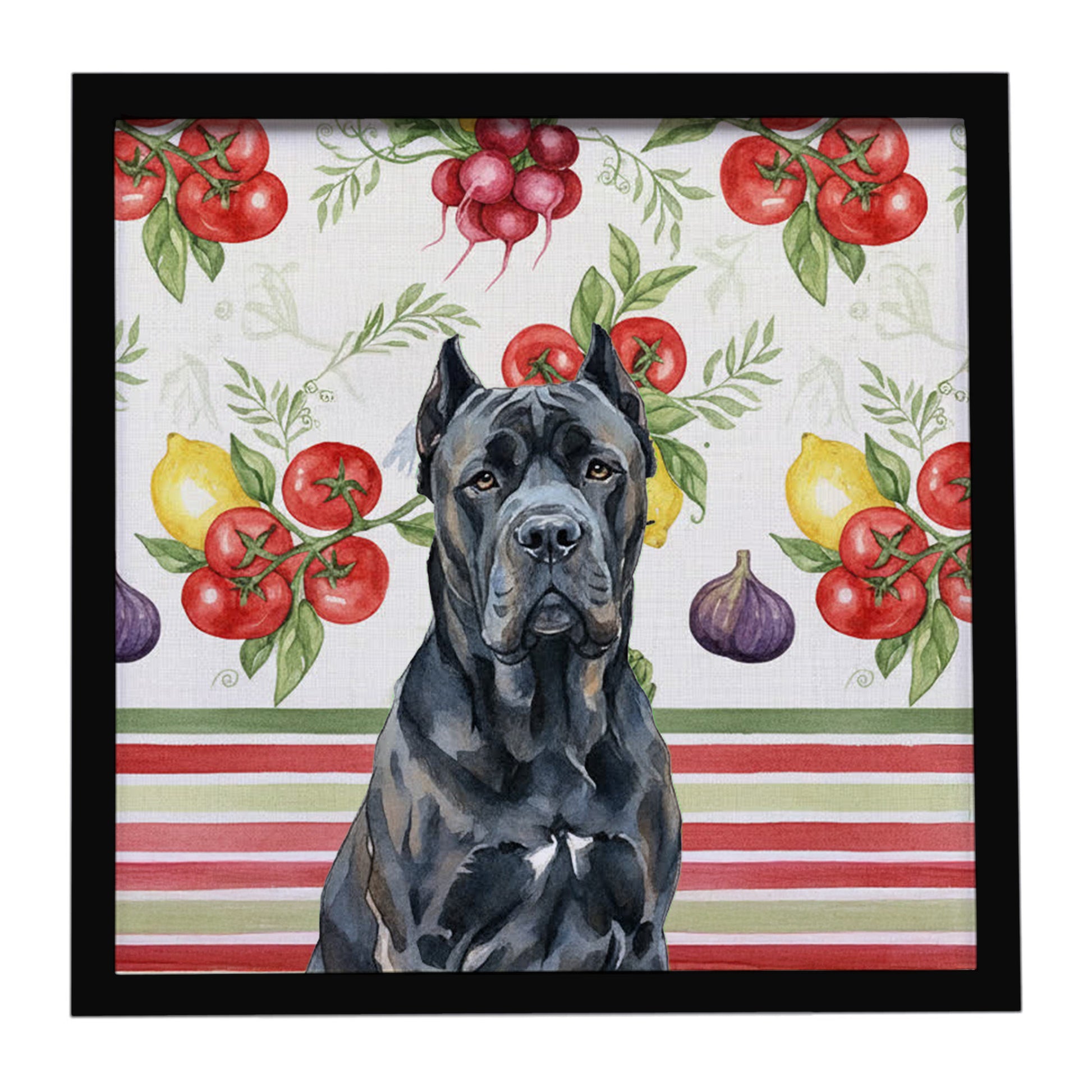 Buy this Cane Corso Vegetables Framed Metal Print