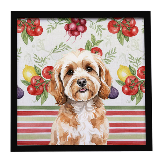 Buy this Cavapoo Vegetables Framed Metal Print