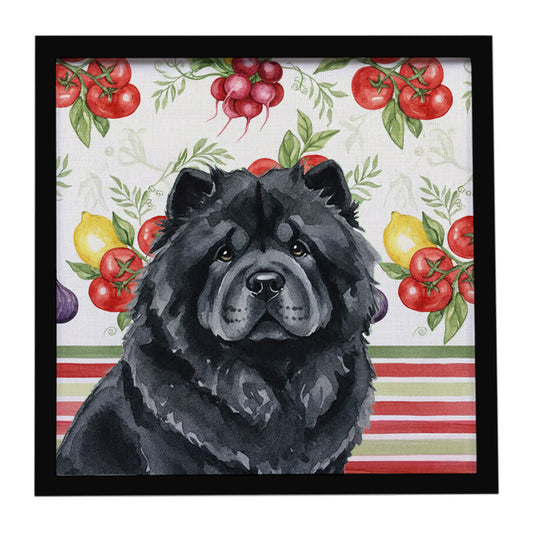 Buy this Black Chow Chow Vegetables Framed Metal Print