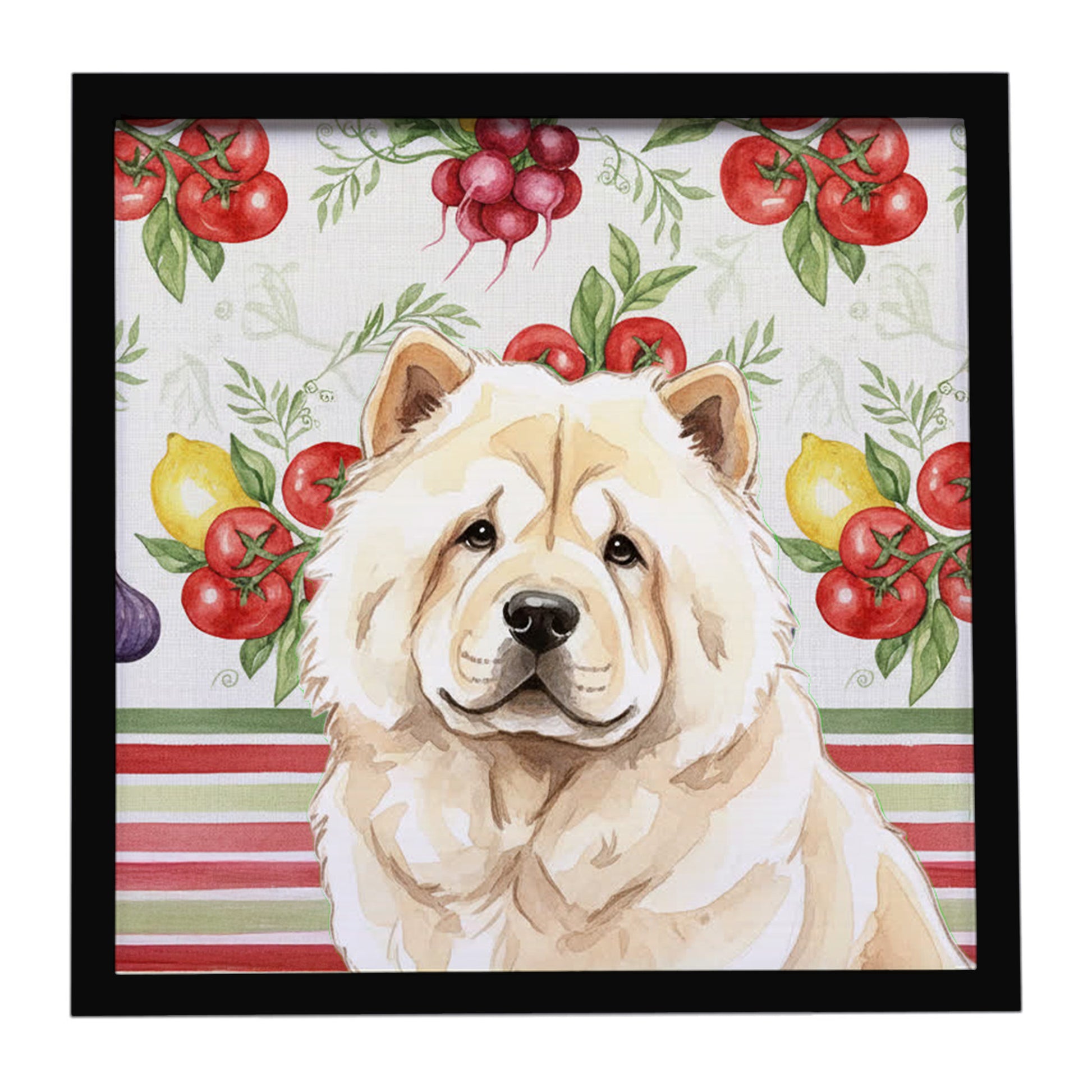 Buy this Cream Chow Chow Vegetables Framed Metal Print
