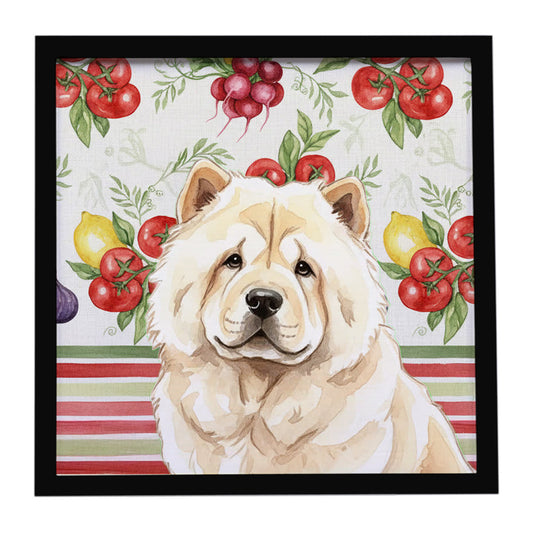 Buy this Cream Chow Chow Vegetables Framed Metal Print