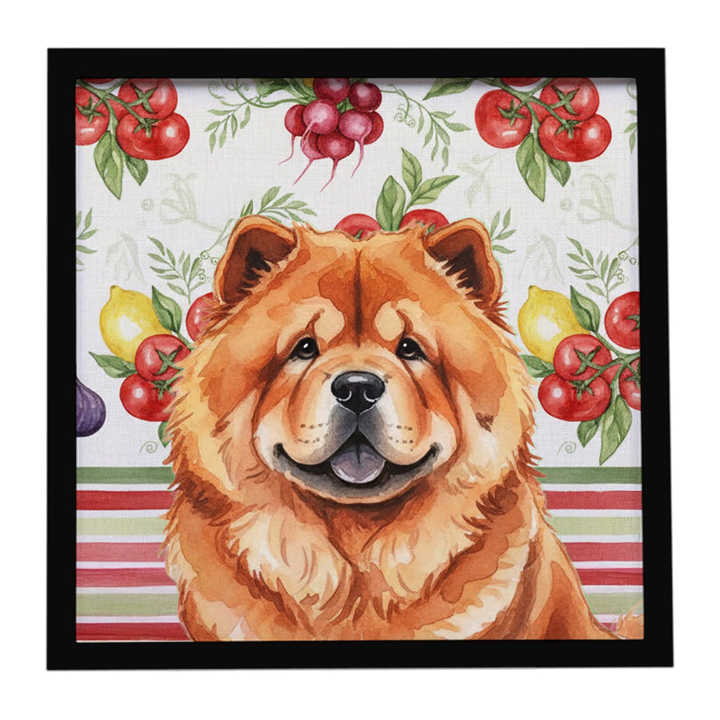Buy this Red Chow Chow Vegetables Framed Metal Print
