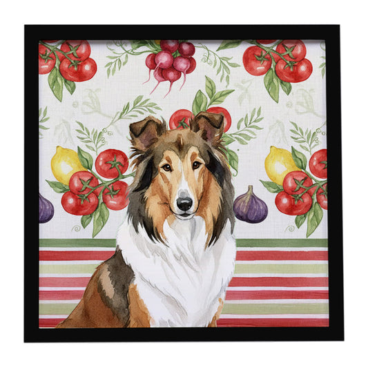 Buy this Sable Collie Vegetables Framed Metal Print