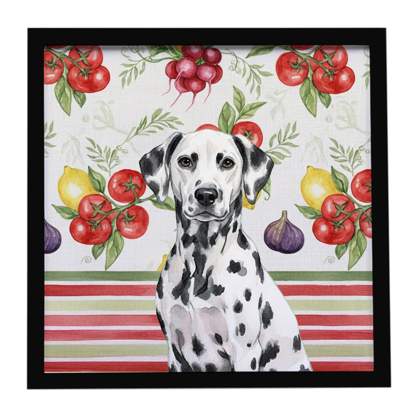 Buy this Dalmatian Vegetables Framed Metal Print