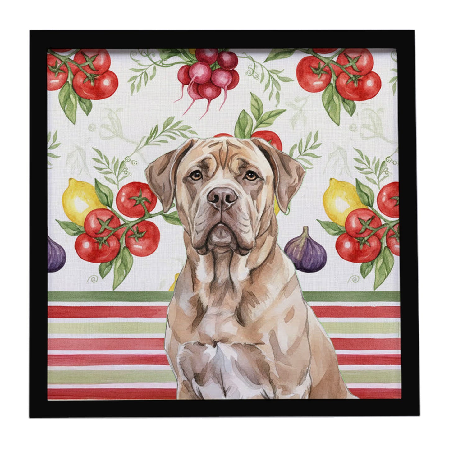 Buy this Isabella Dogue de Bordeaux Vegetables Framed Metal Print