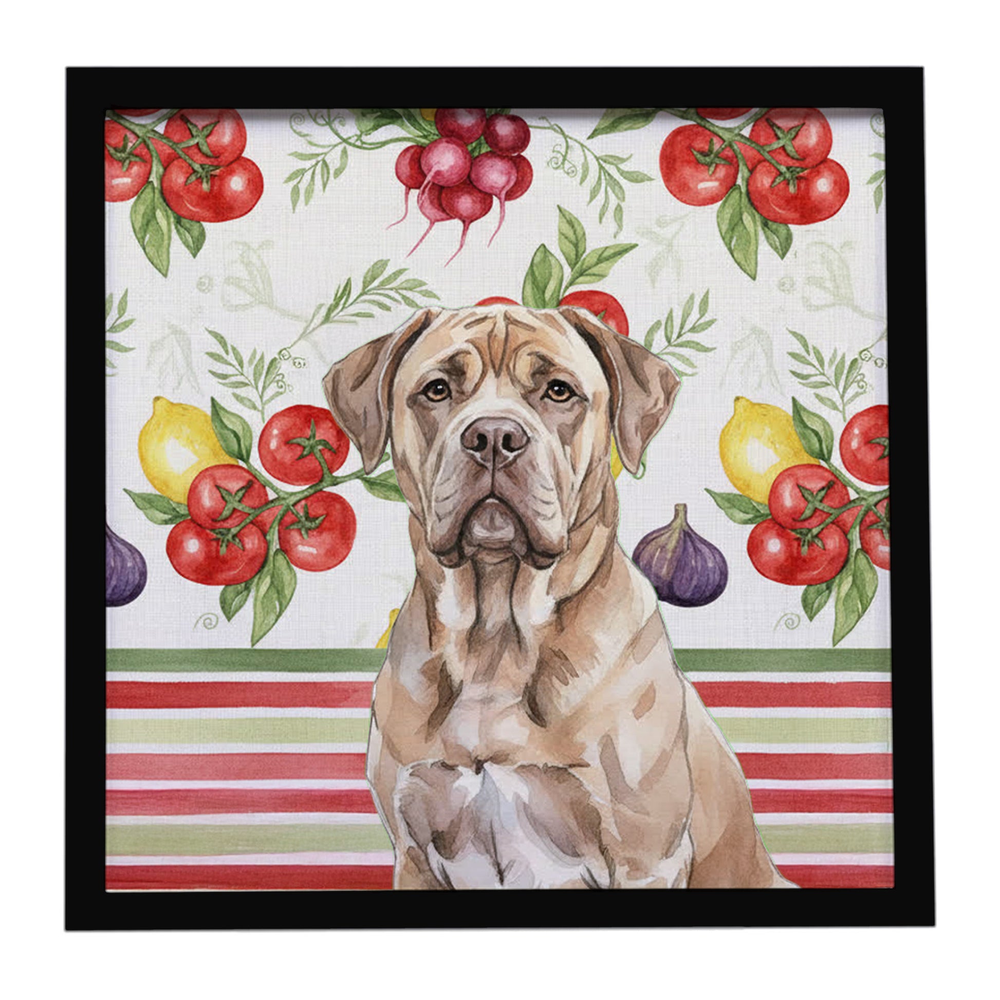 Buy this Isabella Dogue de Bordeaux Vegetables Framed Metal Print