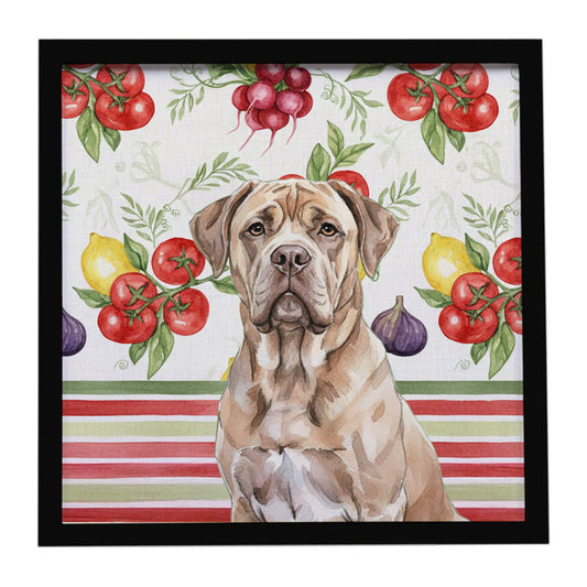 Buy this Isabella Dogue de Bordeaux Vegetables Framed Metal Print
