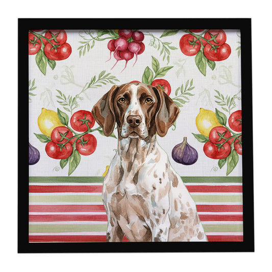 Buy this German Shorthaired Pointer Vegetables Framed Metal Print