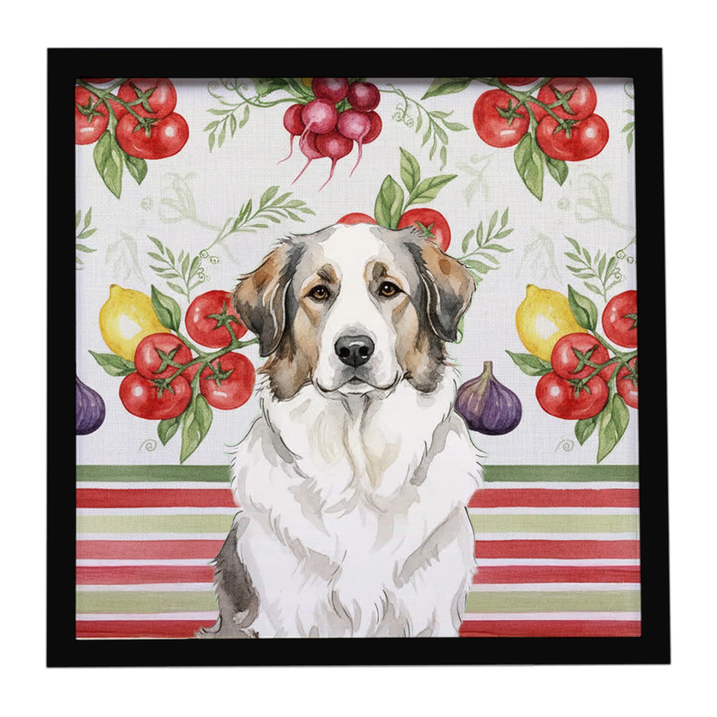 Buy this Badger Great Pyrenees Vegetables Framed Metal Print