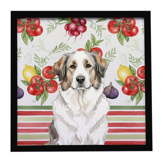 Buy this Badger Great Pyrenees Vegetables Framed Metal Print