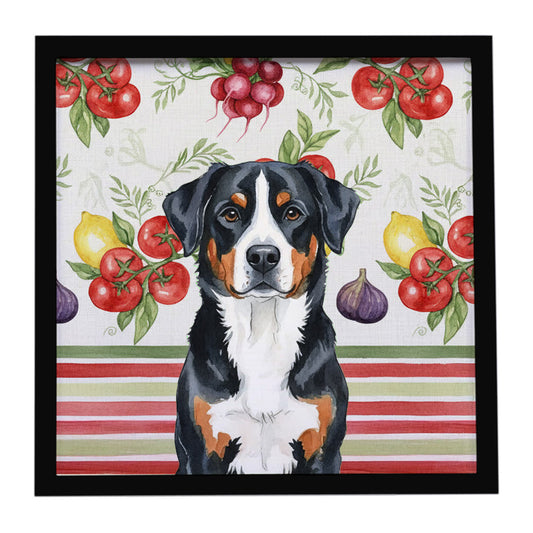 Buy this Greater Swiss Mountain Dog Vegetables Framed Metal Print