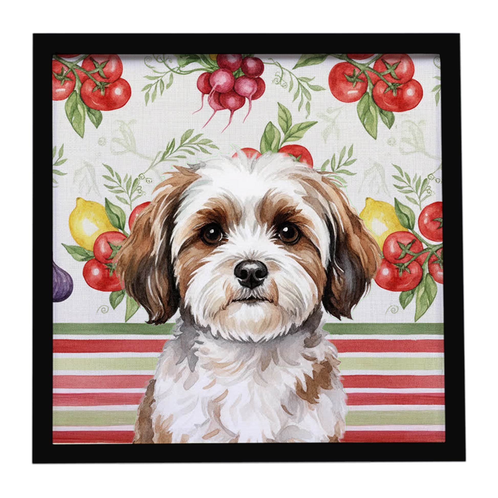 Buy this Parti-color Havanese Vegetables Framed Metal Print