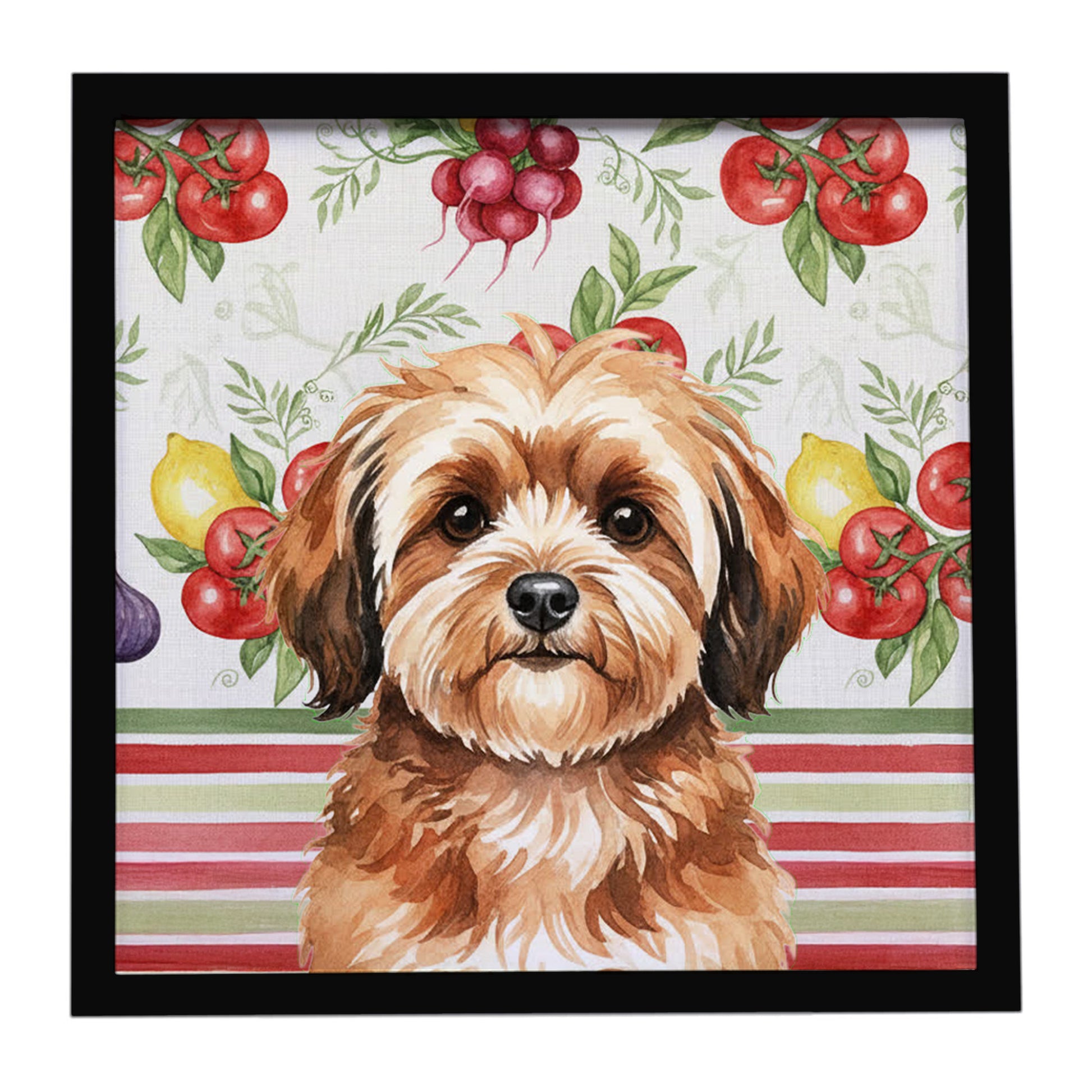 Buy this Sable Havanese Vegetables Framed Metal Print