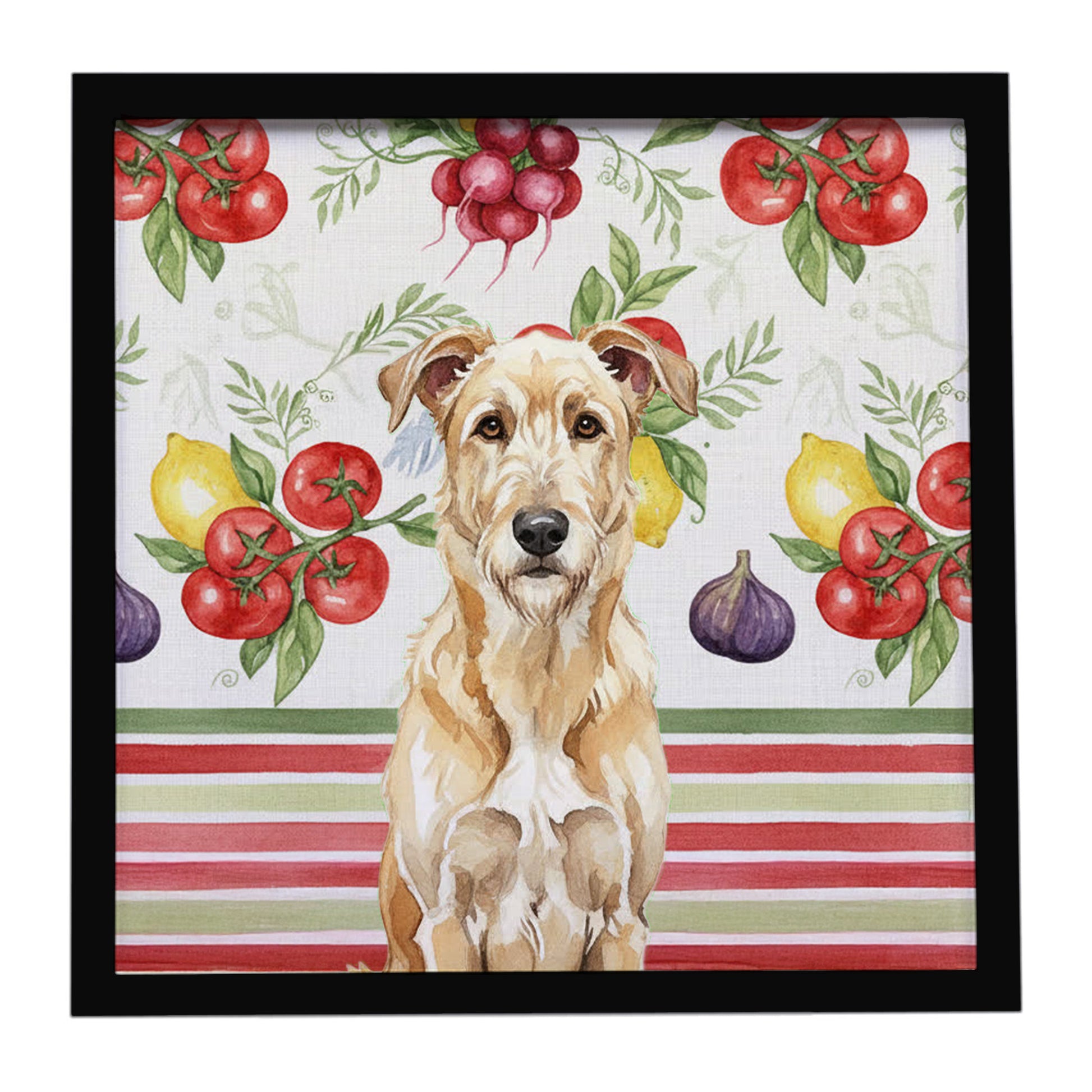 Buy this Wheaten Irish Wolfhound Vegetables Framed Metal Print