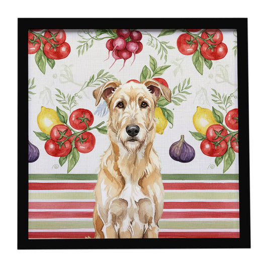 Buy this Wheaten Irish Wolfhound Vegetables Framed Metal Print