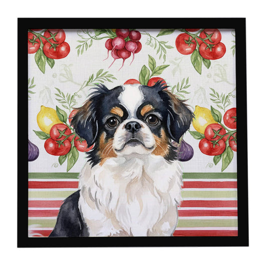 Buy this Tricolor Japanese Chin Vegetables Framed Metal Print