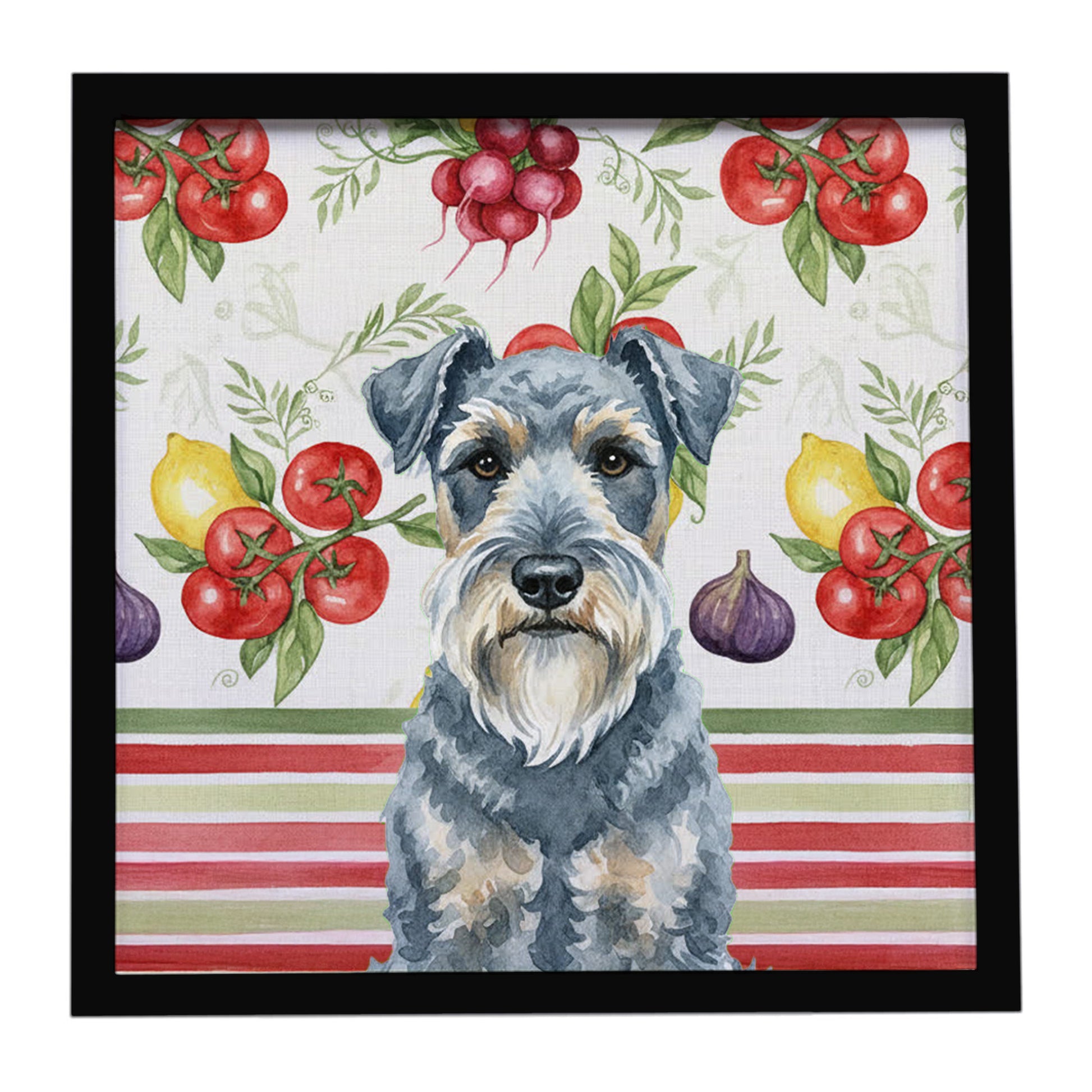 Buy this Kerry Blue Terrier Vegetables Framed Metal Print