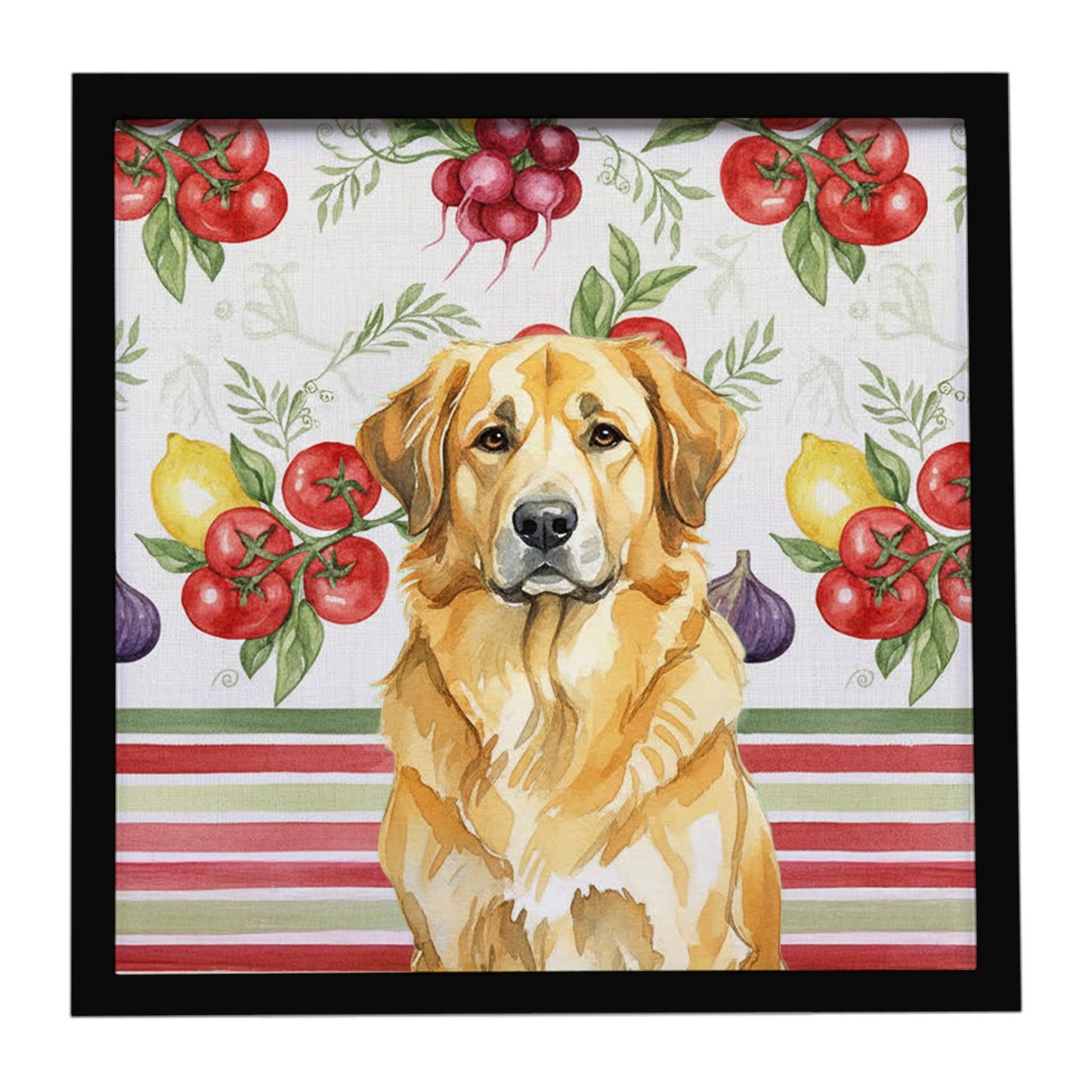 Buy this Lion Yellow Leonberger Vegetables Framed Metal Print