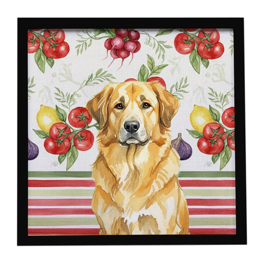 Buy this Lion Yellow Leonberger Vegetables Framed Metal Print
