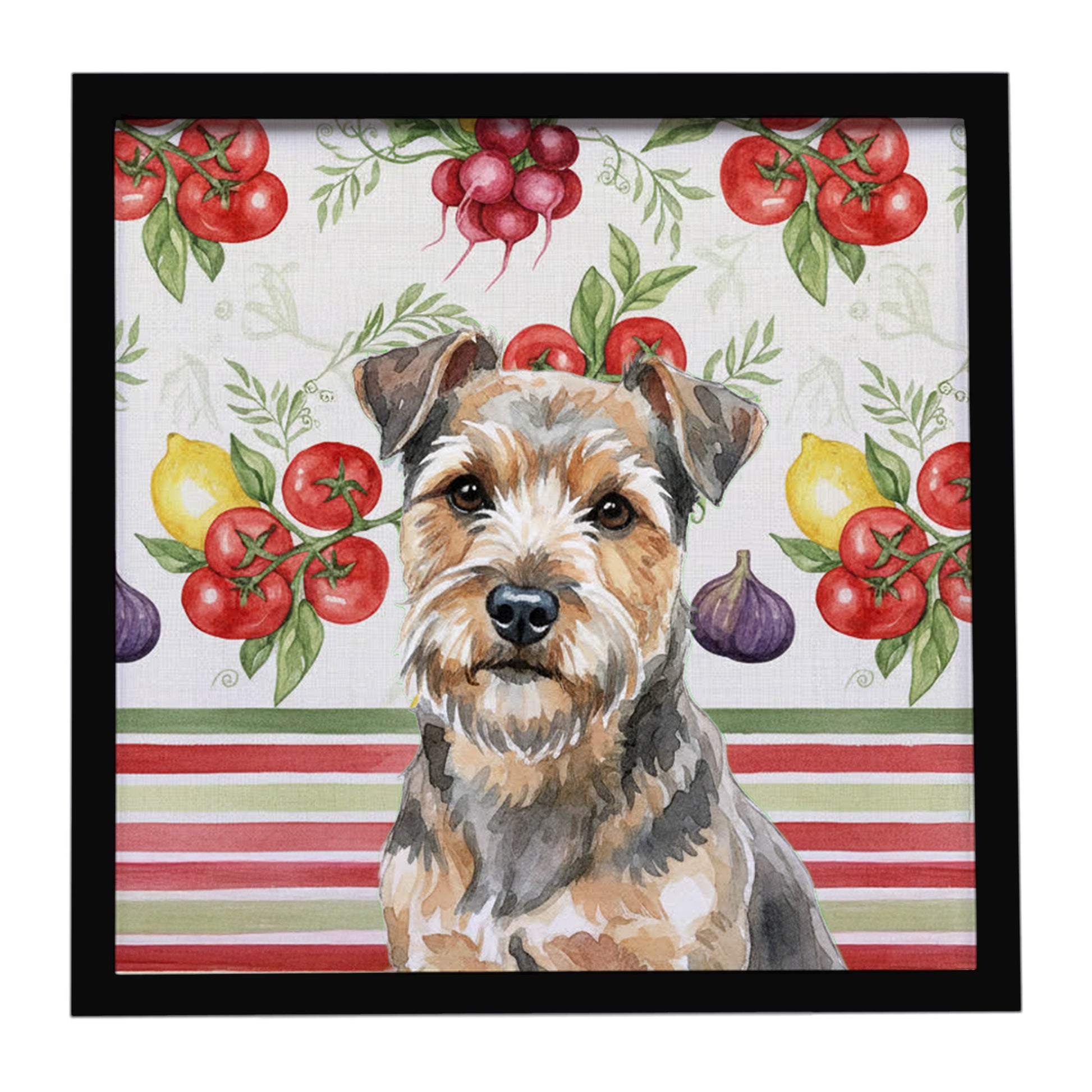 Buy this Grizzle and Tan Norfolk Terrier Vegetables Framed Metal Print