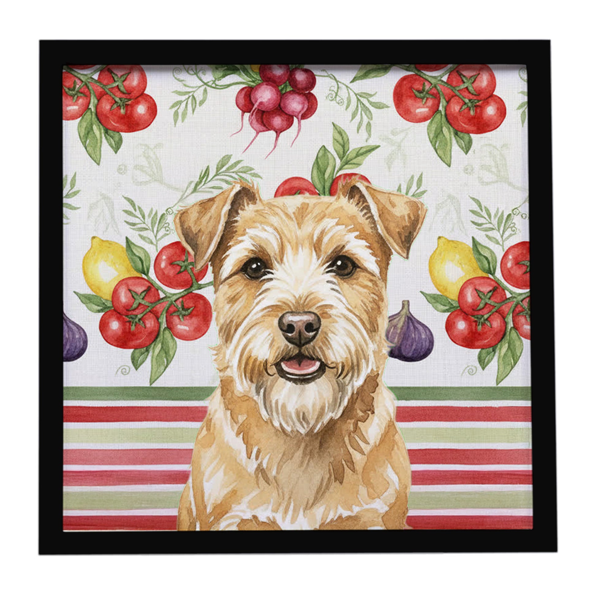 Buy this Wheaten Norfolk Terrier Vegetables Framed Metal Print