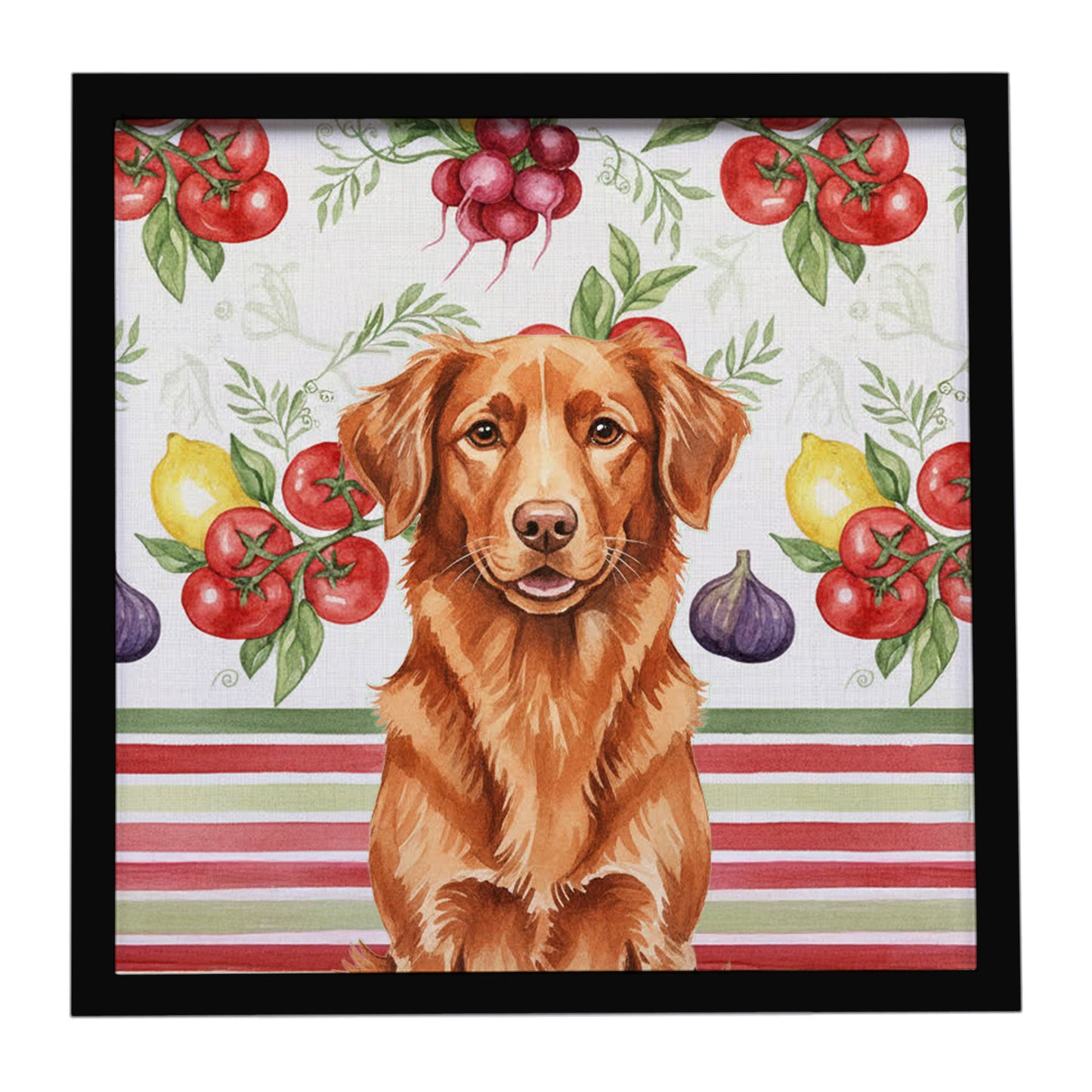 Buy this Copper Nova Scotia Duck Tolling Retriever Vegetables Framed Metal Print