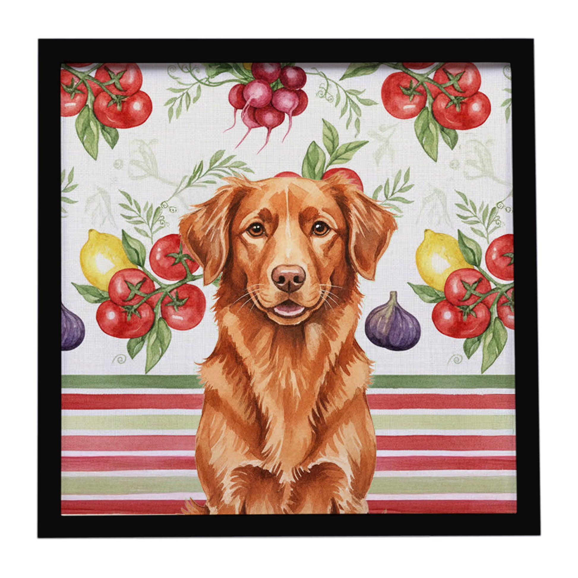 Buy this Copper Nova Scotia Duck Tolling Retriever Vegetables Framed Metal Print