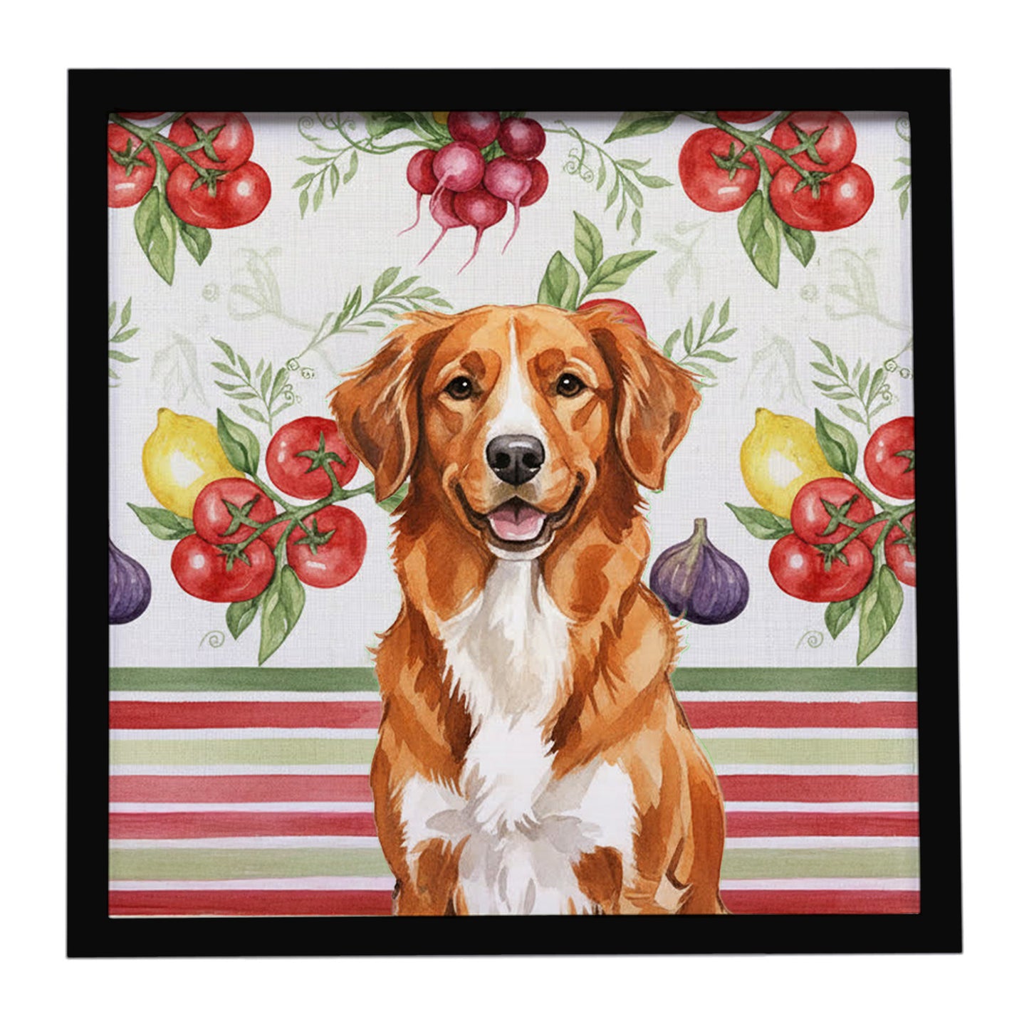 Buy this Orange Nova Scotia Duck Tolling Retriever Vegetables Framed Metal Print