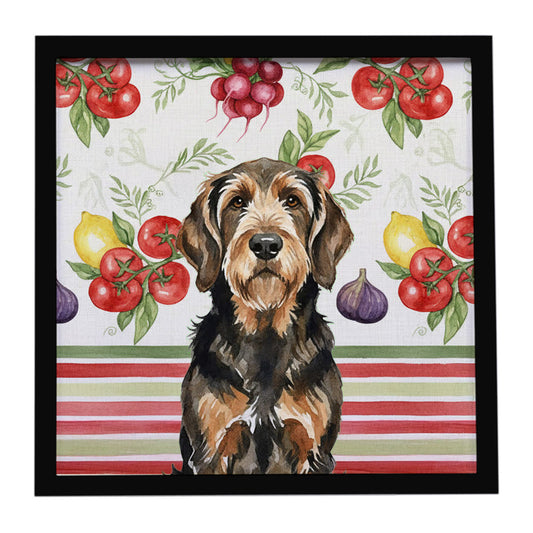 Buy this Black and Tan Otterhound Vegetables Framed Metal Print