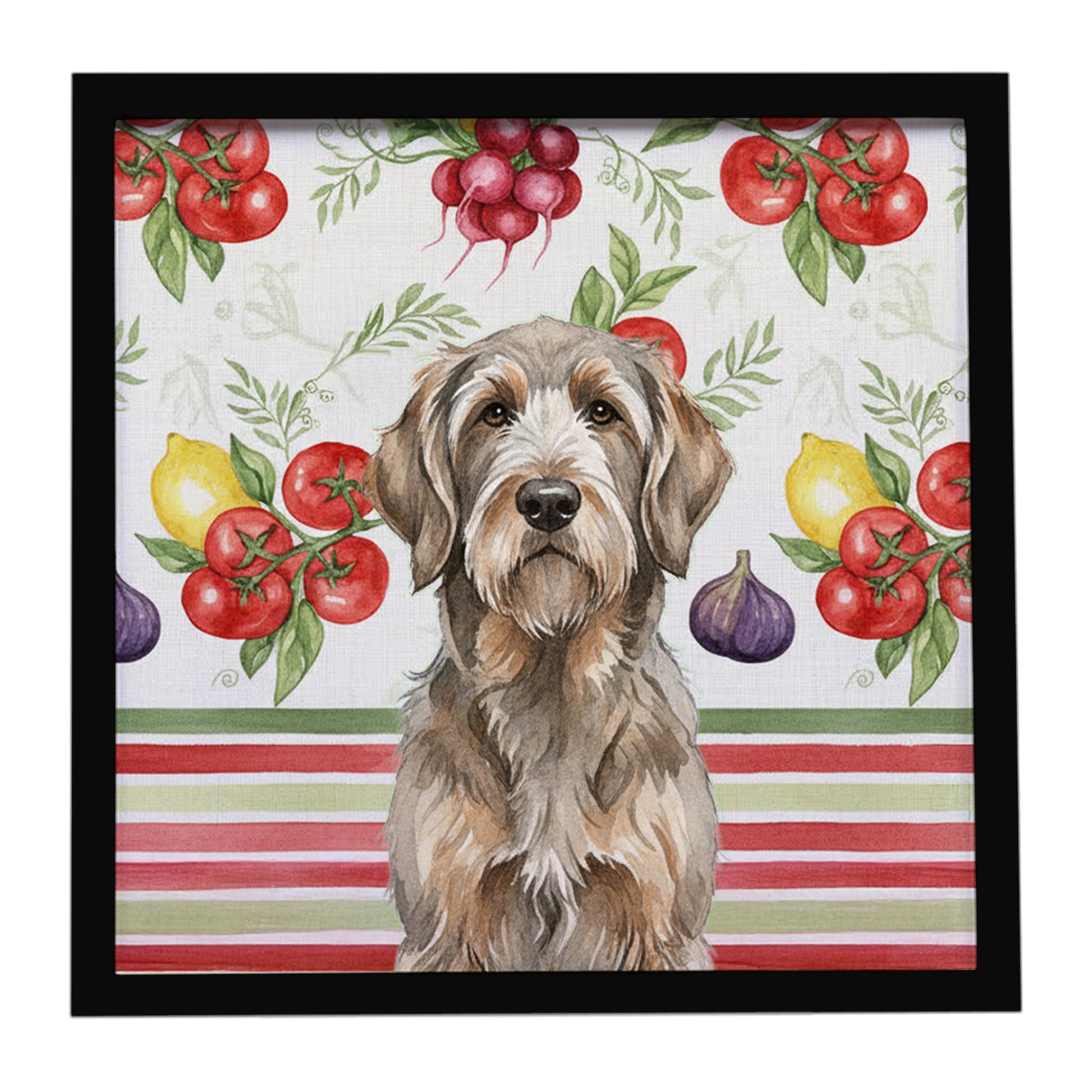 Buy this Grizzle and Tan Otterhound Vegetables Framed Metal Print