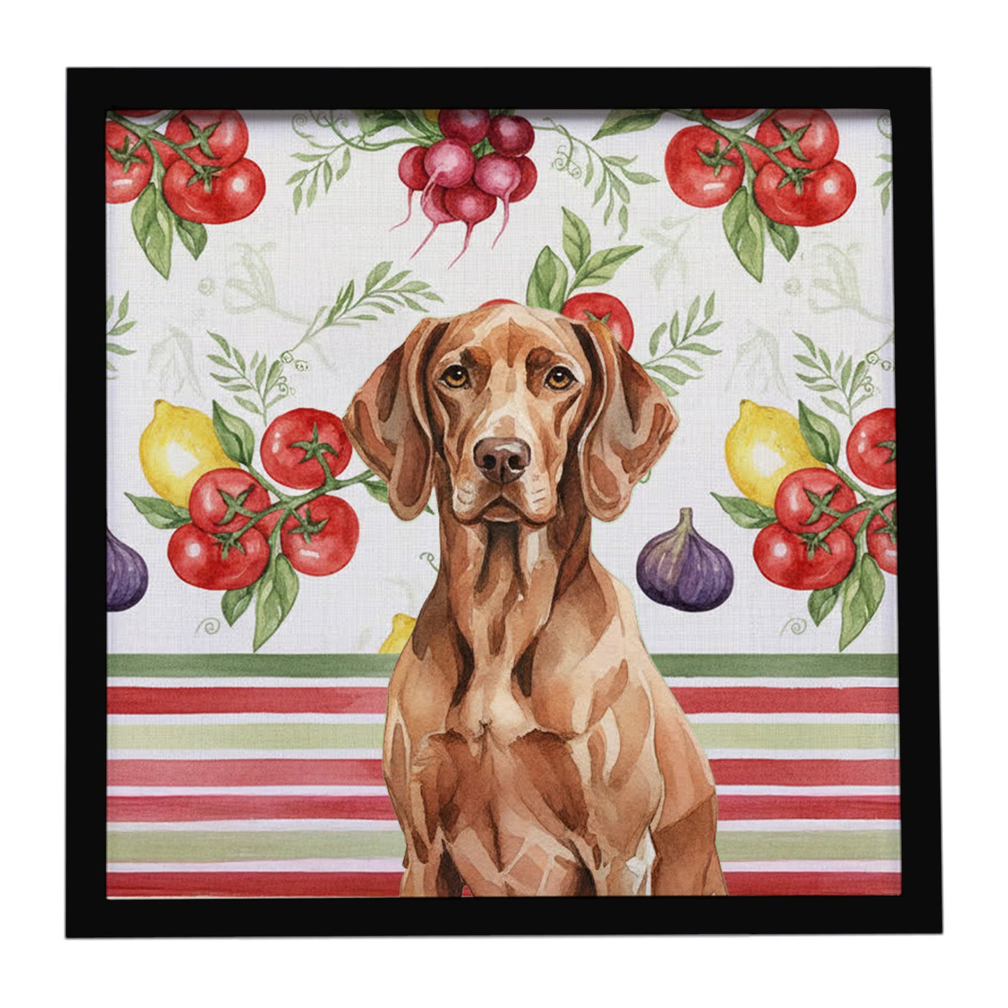 Buy this Liver Pointer Vegetables Framed Metal Print
