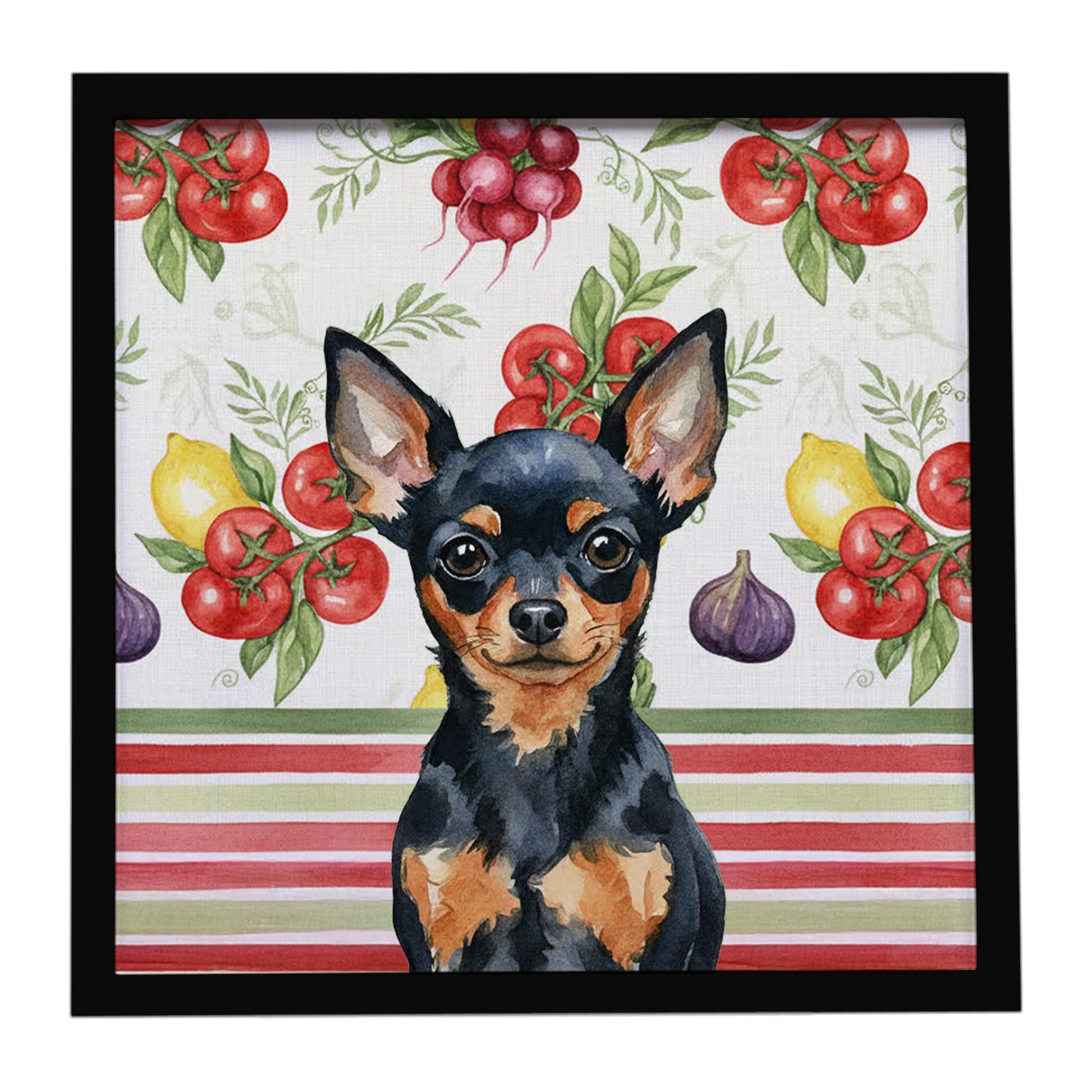 Buy this Black and Tan Russian Toy Vegetables Framed Metal Print