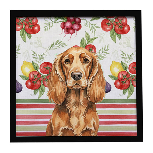 Buy this Sussex Spaniel Vegetables Framed Metal Print