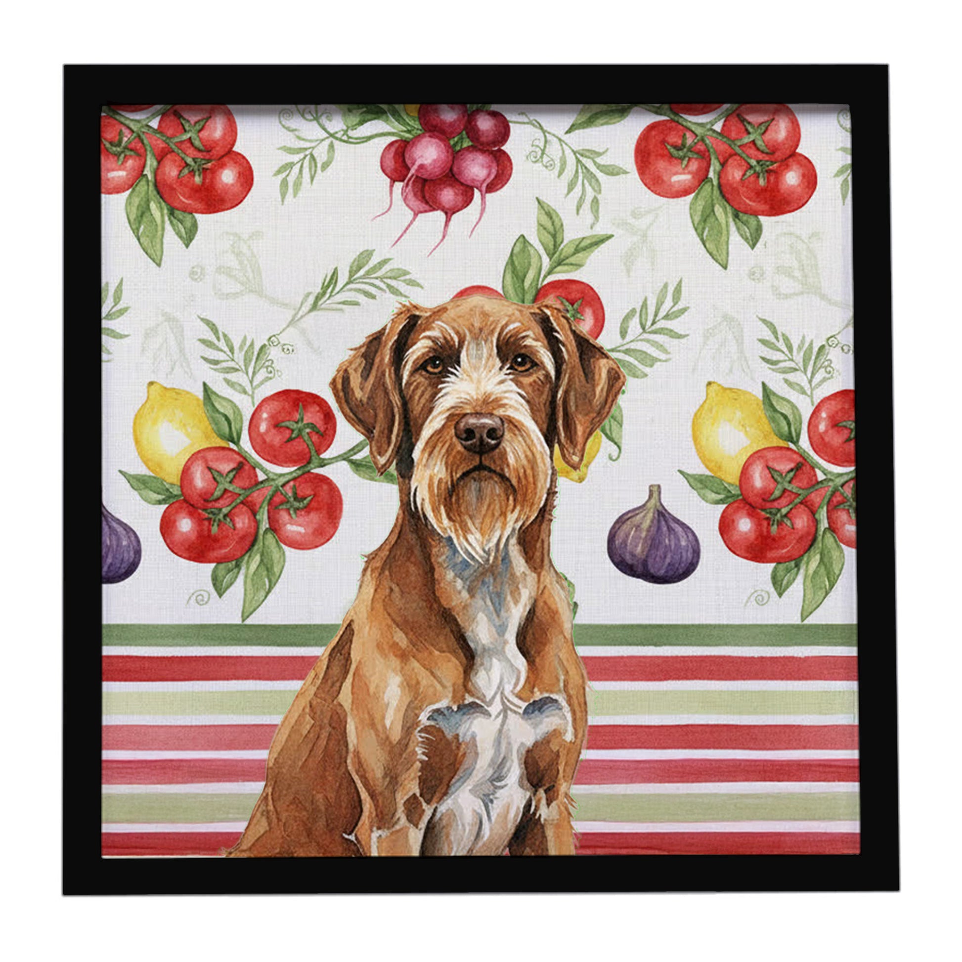 Buy this Wirehaired Pointing Griffon Vegetables Framed Metal Print