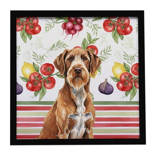 Buy this Wirehaired Pointing Griffon Vegetables Framed Metal Print