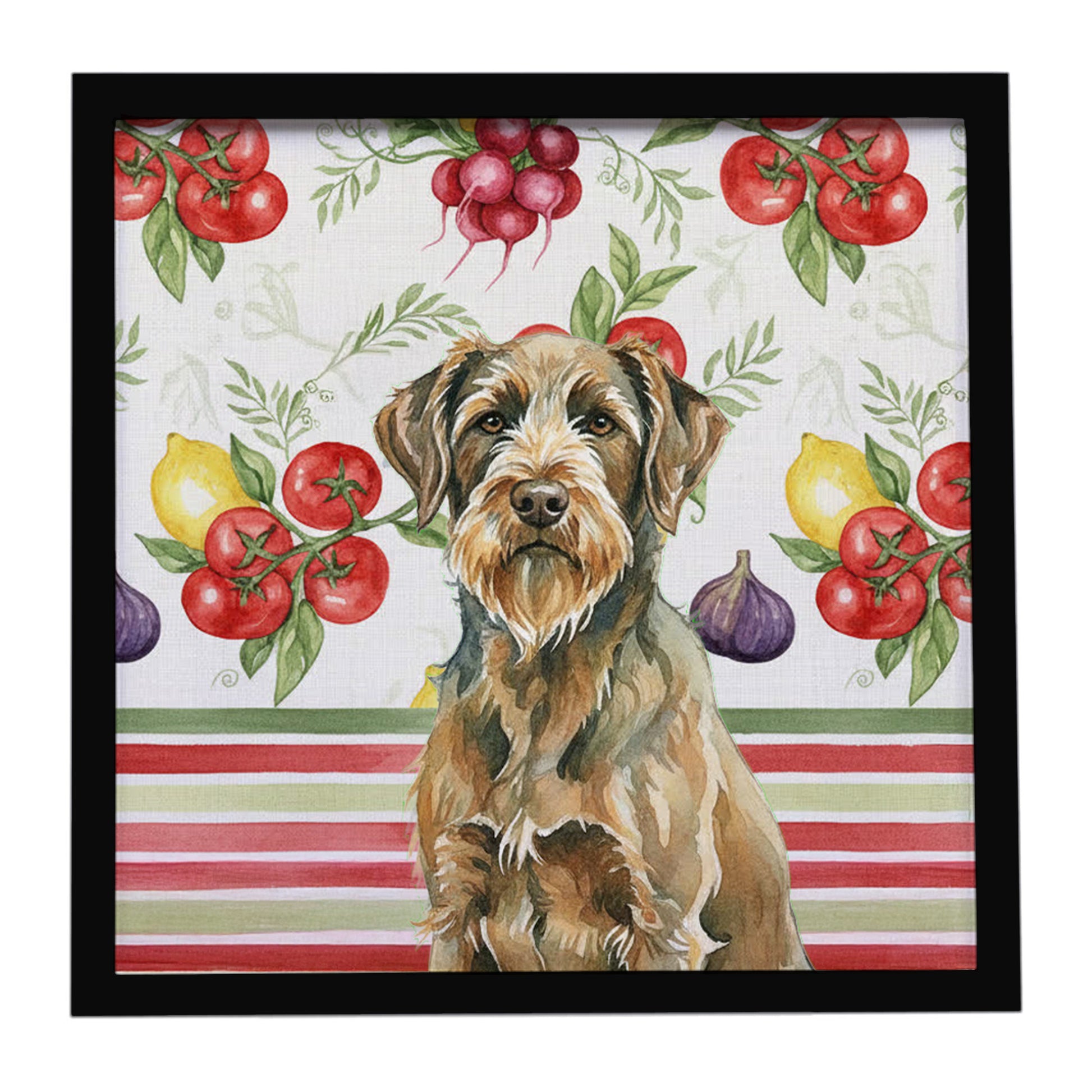Buy this Chestnut Wirehaired Pointing Griffon Vegetables Framed Metal Print