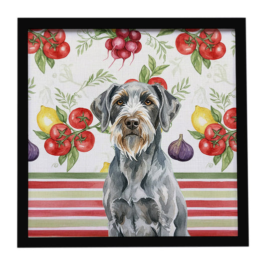 Buy this Steel Gray Wirehaired Pointing Griffon Vegetables Framed Metal Print